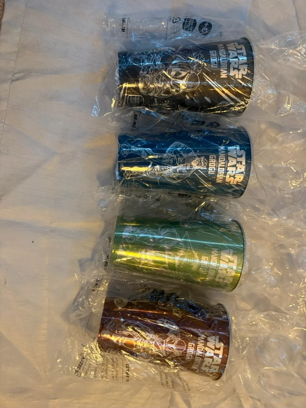 Star Wars Metallic Tumplers Set - Blue, Green, Red, Black